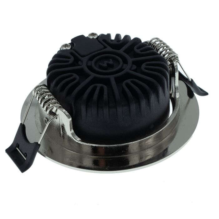 Sølv downlight aluminium, Wimke, 5W, dim to warm LED, IP44