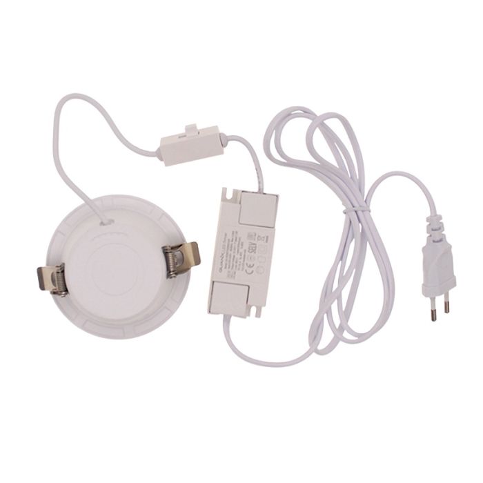 Hvid downlight aluminium, Maud, 16W, white switch LED, IP22