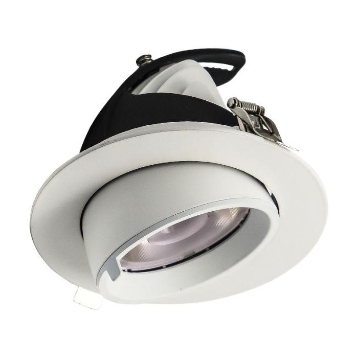 Hvid downlight aluminium, Anjuli, 15W, white switch LED