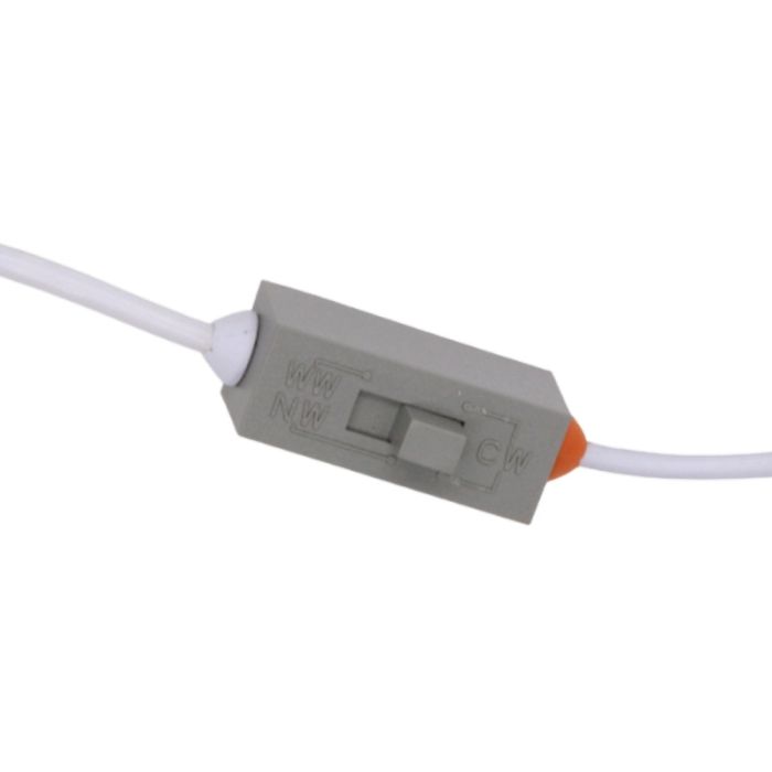 Hvid downlight aluminium, Anjuli, 15W, white switch LED