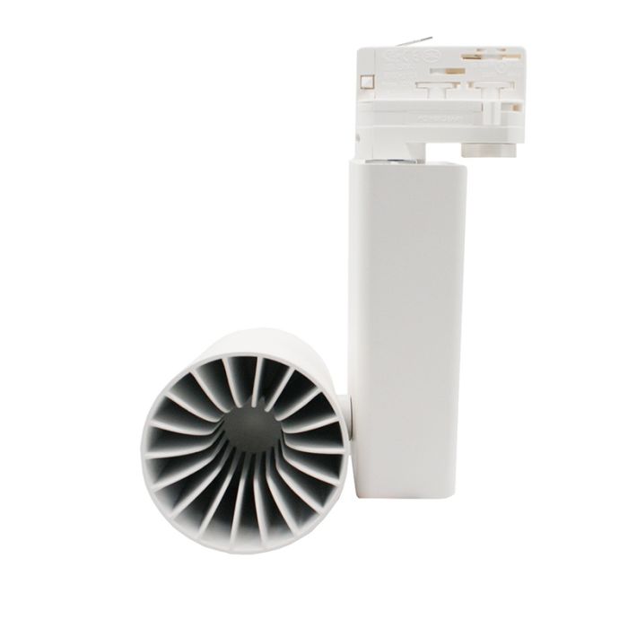 Hvid 3-faset skinnespot Deena, 28W, 3000K, Pro