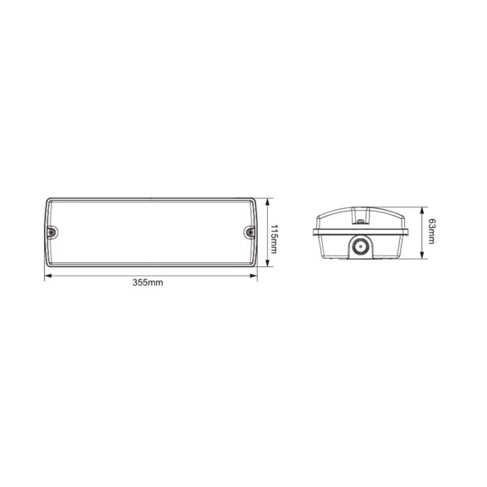 Hvid trappelys plast, Pedram, 4W, varm til kold hvid justerbar LED, IP66
