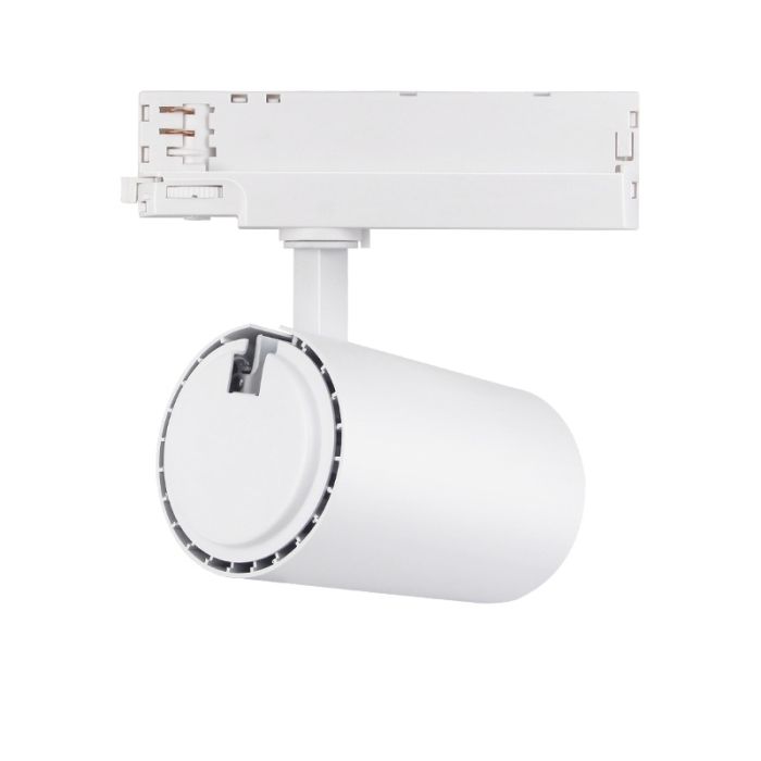 Hvid 3-faset lampe på lyseskinne, Rozina, 10W/20W/30W, white switch LED