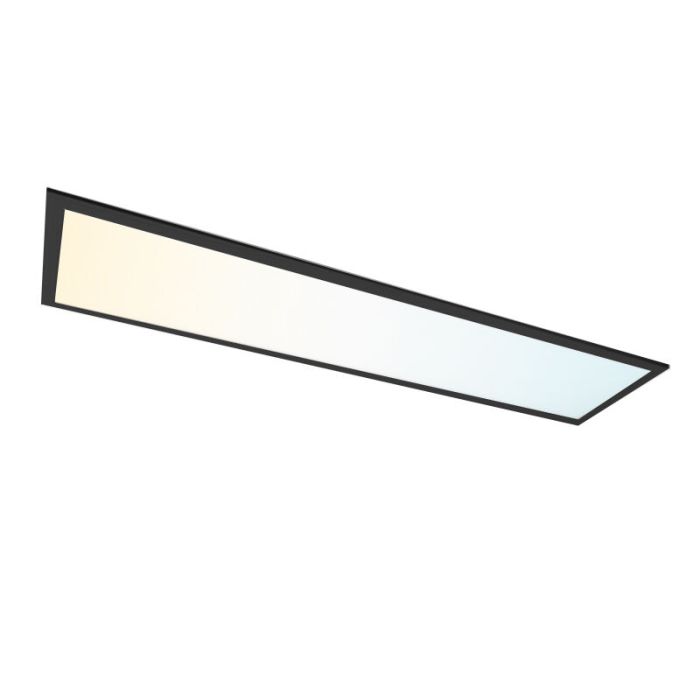 Sort LED panel 30x120 - 125 lm/W - UGR<22 - justerbar hvid - sidebelyst