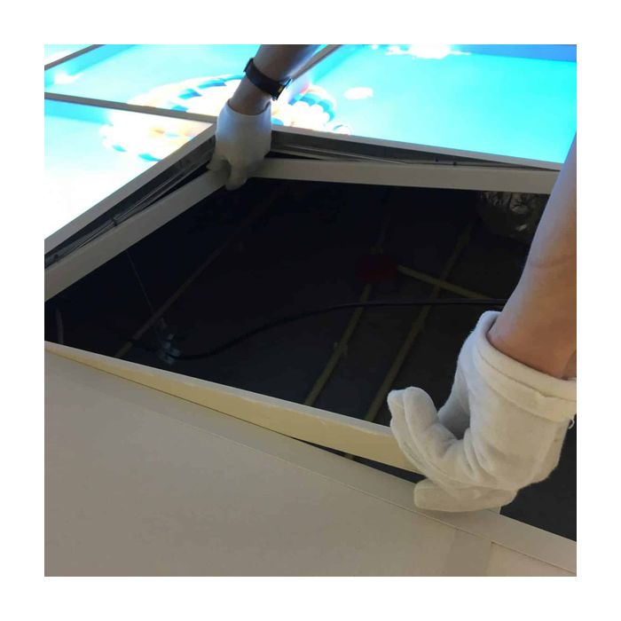 Fotoprintsky med skov - sæt med 3 akrylplader med print, til 60x60 cm LED-paneler