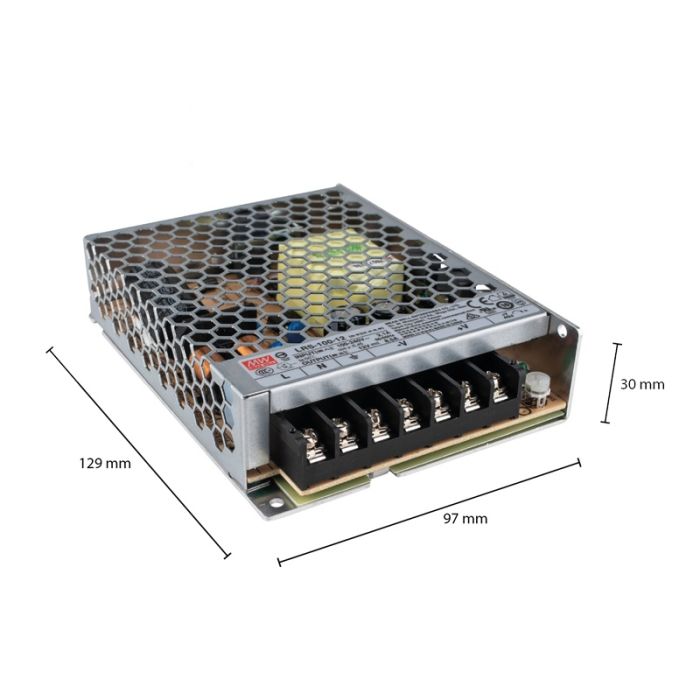12V MeanWell LED-driver, 100W, IP20