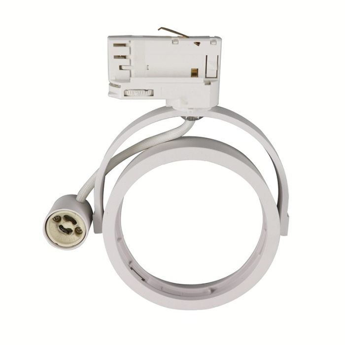 Hvid 3-faset skinnespot Rida, Pro
