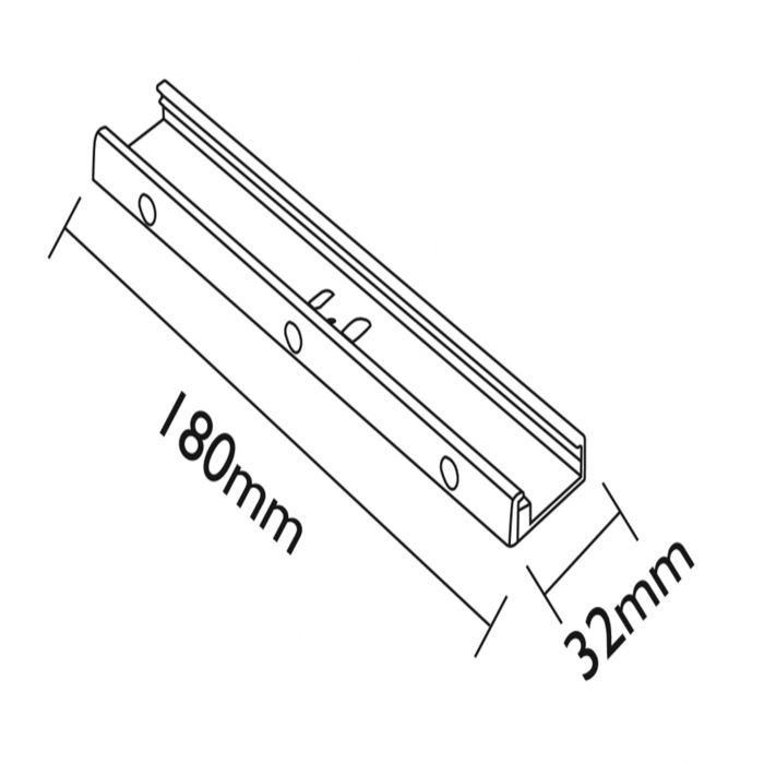 Ophængssystem til 3-faset skinnebelysning, 18 cm, sort, Pro