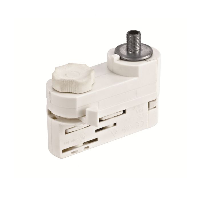 Pendeladapter til 3-faset skinnebelysning, hvid, Pro