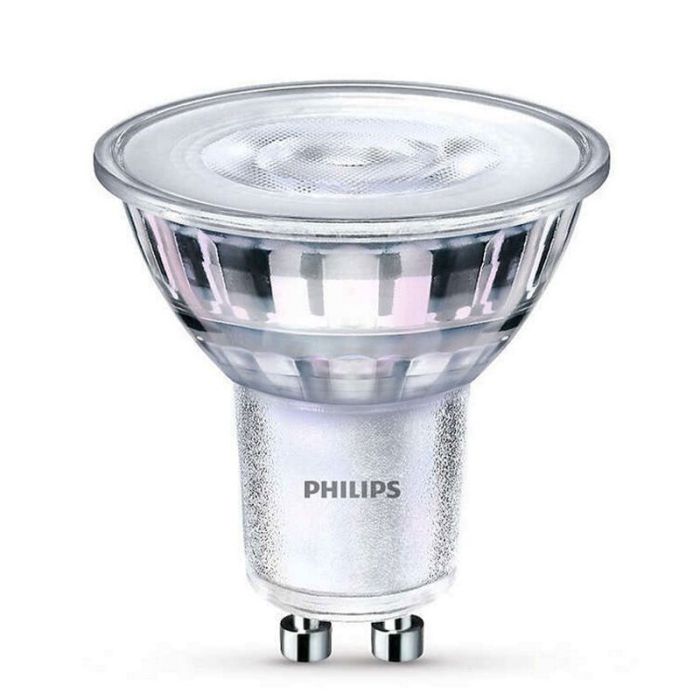 Dæmpbar Philips GU10 LED pære, Pascal, gennemsigtig, 3,8w, dæmp til varm