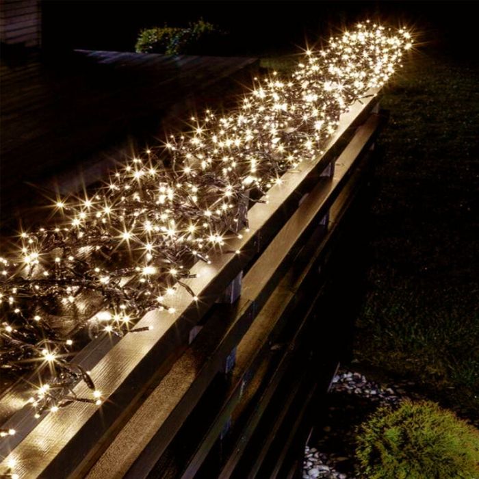 4,3 m klyngebelysning, 576 varmhvide LED'er, 8 positioner!