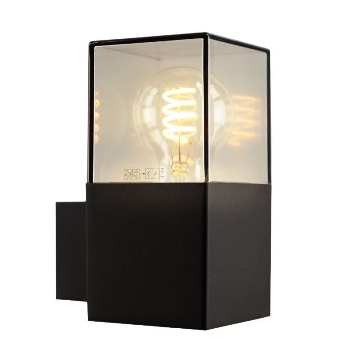 Modern udendørslampe sort, Sanel, IP44
