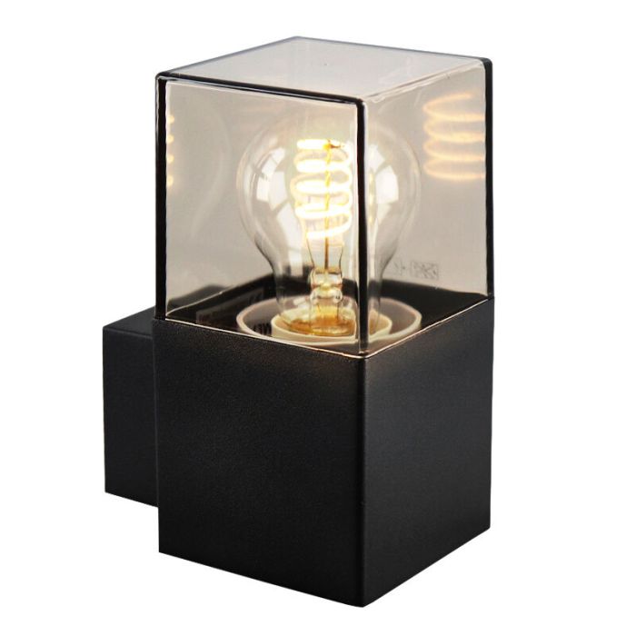 Modern udendørslampe sort, Sanel, IP44