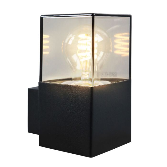 Modern udendørslampe sort, Sanel, IP44