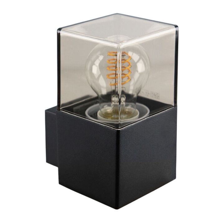 Modern udendørslampe sort, Sanel, IP44