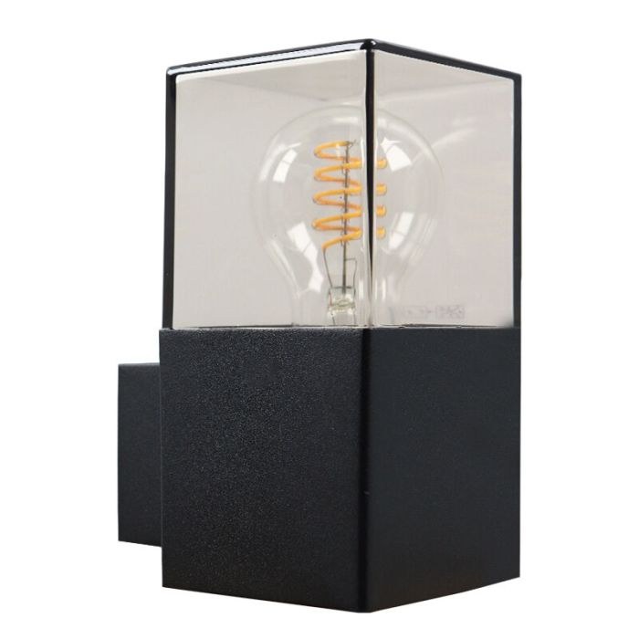 Modern udendørslampe sort, Sanel, IP44