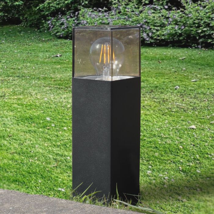 Modern udendørslampe sort, Sanel, IP44