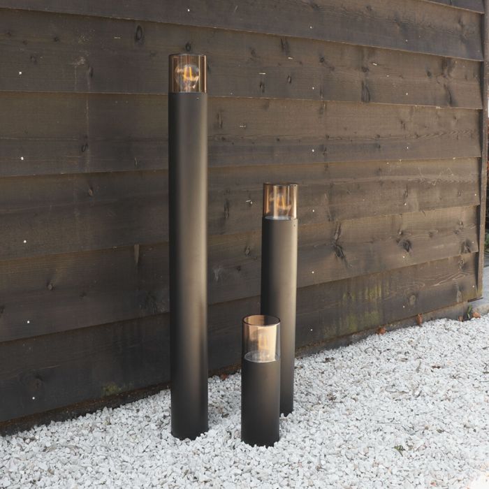 Modern udendørslampe sort, Sanel, IP44