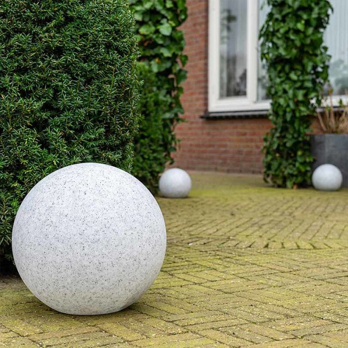 Grå modern havespot på spyd plast, Stonie, 4,5W, 2700K LED, IP65