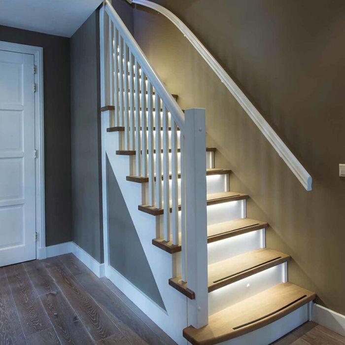 Forlængersæt dæmpbare trappe LED strips, 2 LED strips 2700K