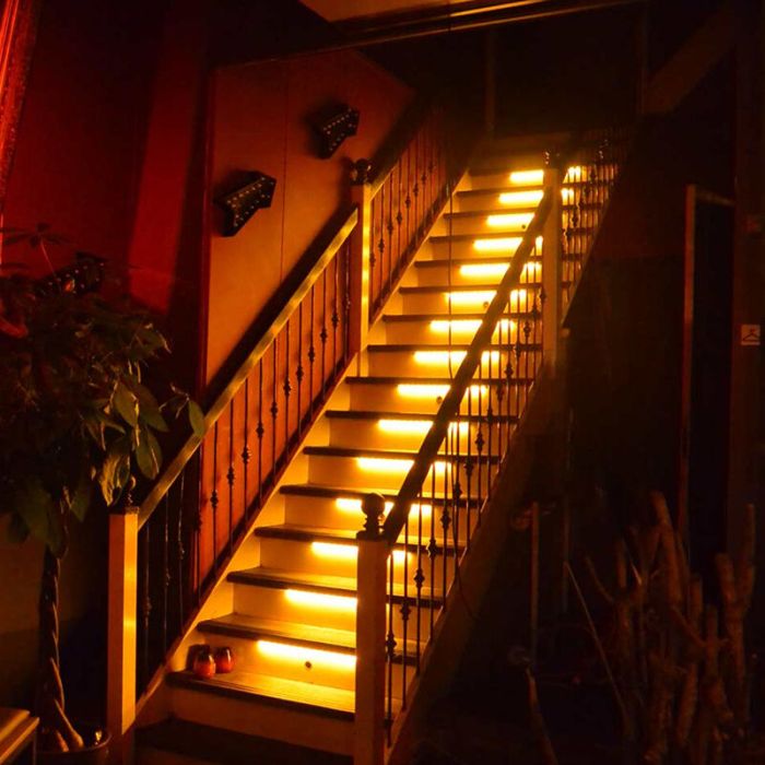 Forlængersæt dæmpbare trappe LED strips, 2 LED strips 2700K