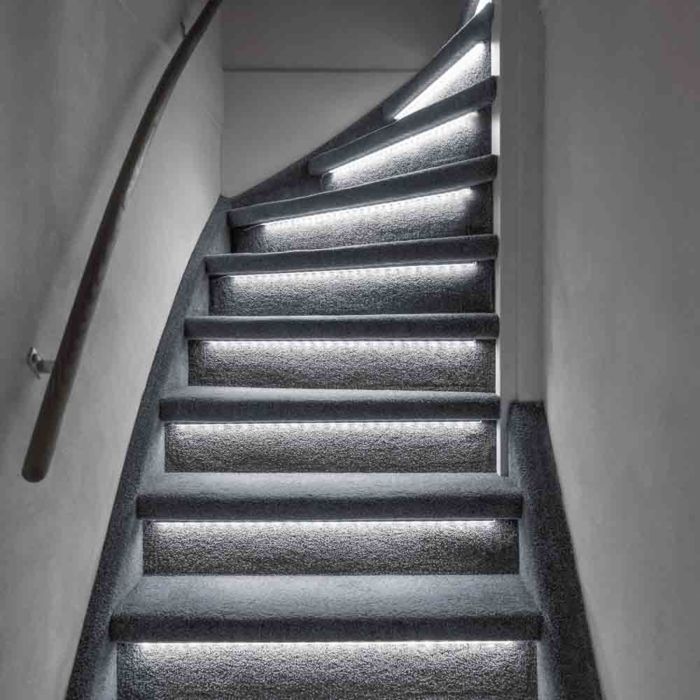 Forlængersæt dæmpbare trappe LED strips, 2 LED strips 4000K