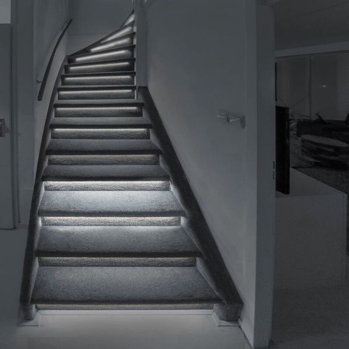 Forlængersæt dæmpbare trappe LED strips, 2 LED strips 4000K