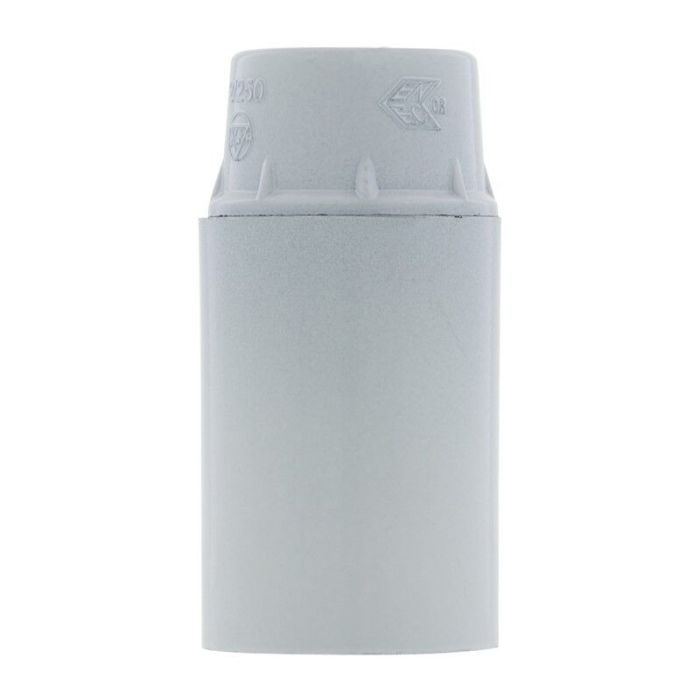 Fatning E14 Glat, Hvid
