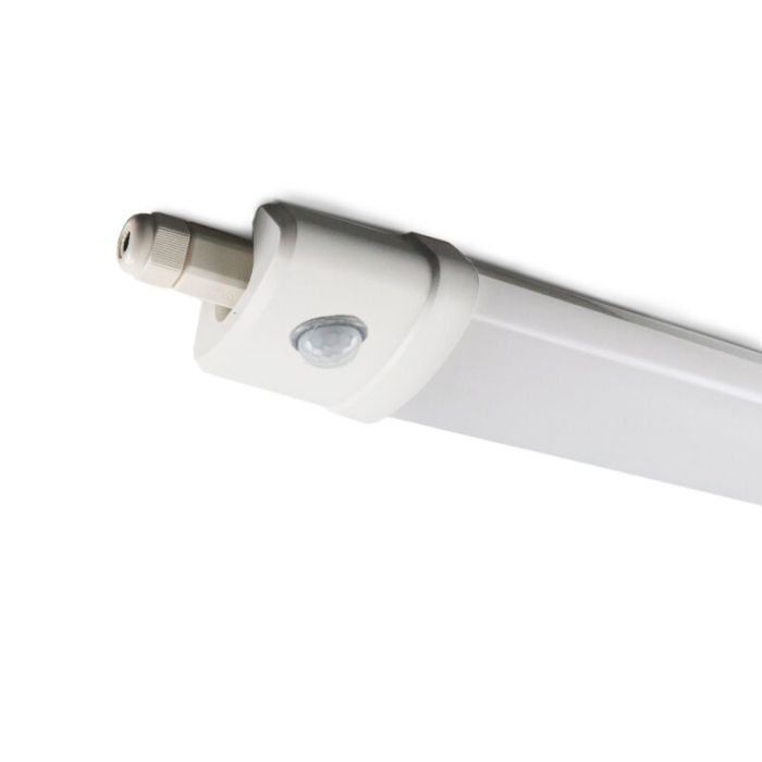 120 cm LED lysliste Gaev, med bevægelsessensor, 24w, 6000K, IP65