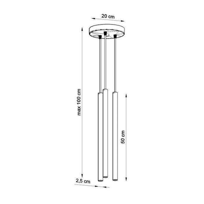 Aluminium pendler lampe hvid, Hillary