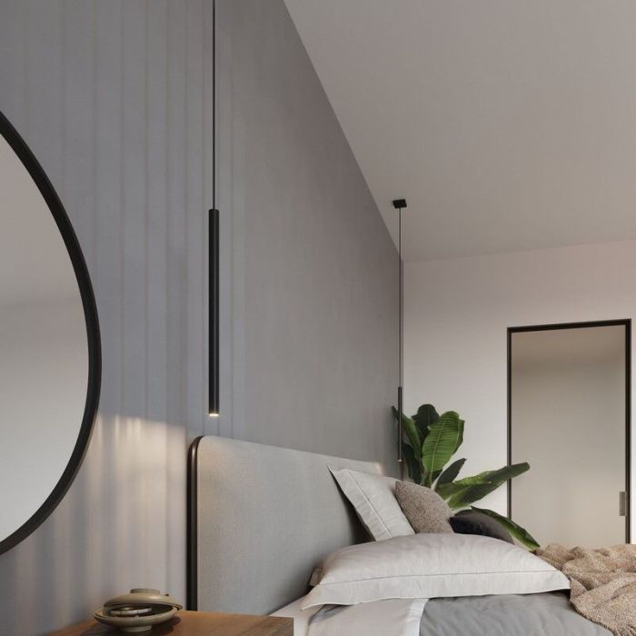 Aluminium pendler lampe sort, Hillary