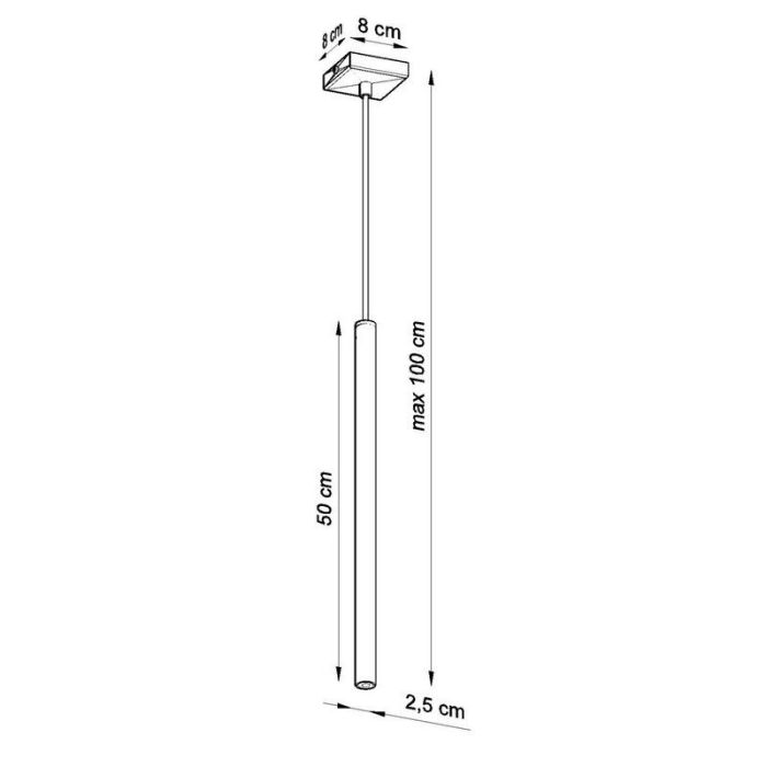 Aluminium pendler lampe sort, Hillary