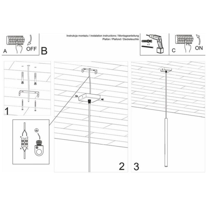 Aluminium pendler lampe sort, Hillary