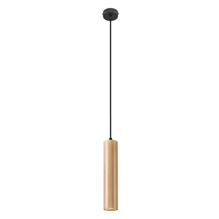 Træ pendler lampe brun, Francina