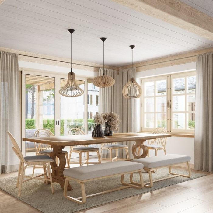 Træ pendler lampe brun, Grada