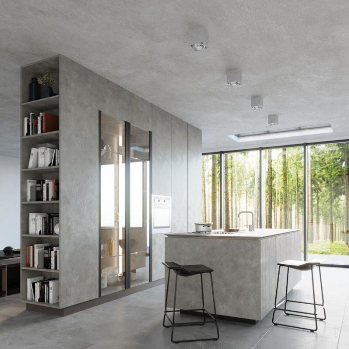 Beton påbygningsspot grå, Eugene