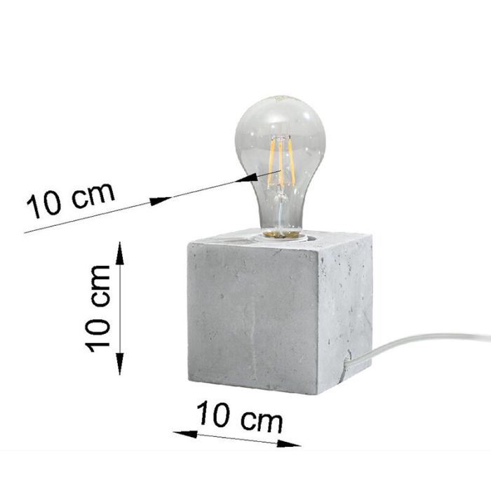 Beton bordlampe grå, Anniko