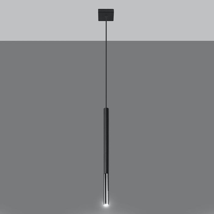 Aluminium pendler lampe krom, Ilonca