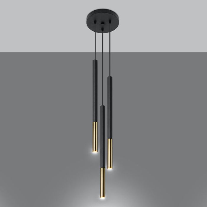 Aluminium pendler lampe guld, Ilonca