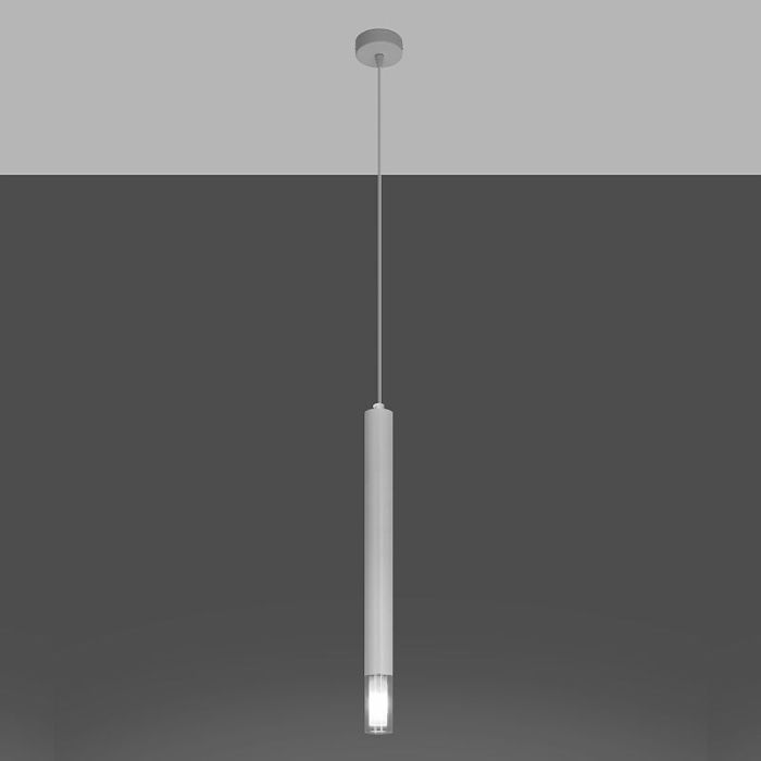 Glas pendler lampe hvid, Ishani