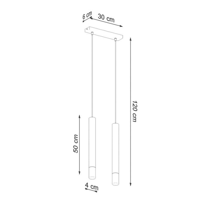 Glas pendler lampe sort, Ishani