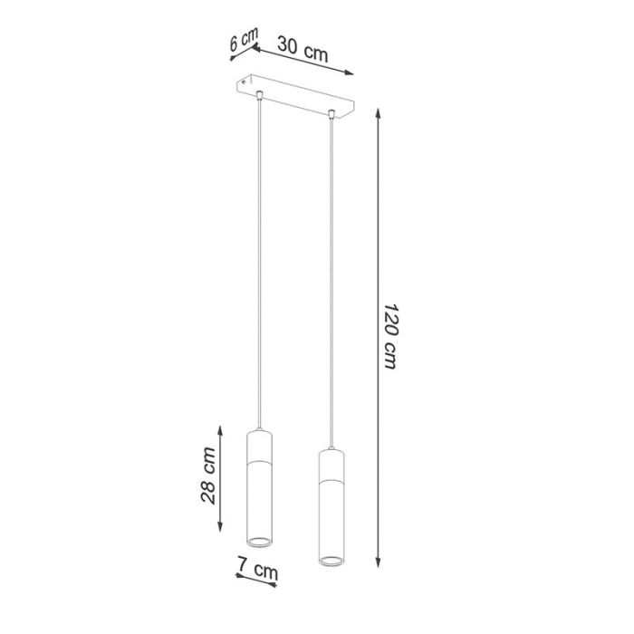 Beton pendler lampe brun, Ferron