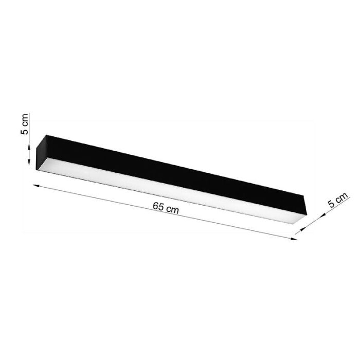Aluminium væglampe sort, Mascha, 22W, 3000K LED