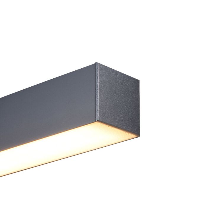 Aluminium væglampe grå, Mascha, 22W, 3000K LED