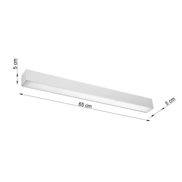 Aluminium væglampe grå, Mascha, 22W, 3000K LED
