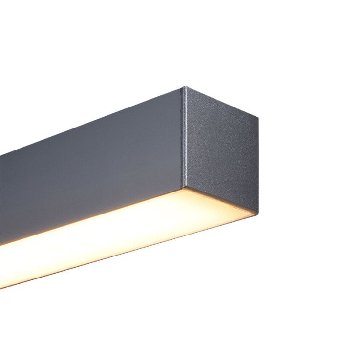 Aluminium væglampe grå, Mascha, 31W, 3000K LED