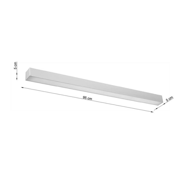 Aluminium væglampe grå, Mascha, 31W, 3000K LED