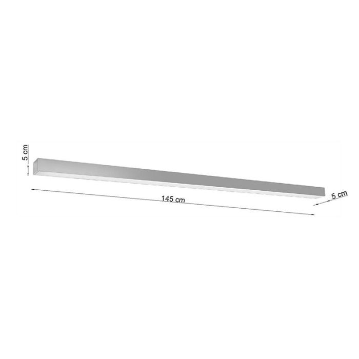 Aluminium væglampe grå, Mascha, 48W, 3000K LED
