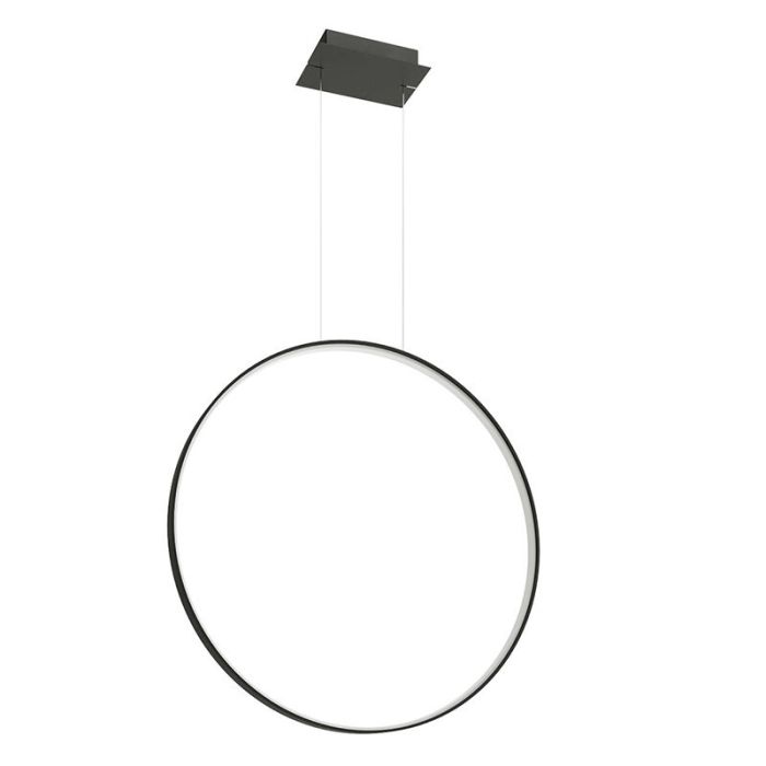 Aluminium pendler lampe sort, Ringo, 50W, 3000K LED