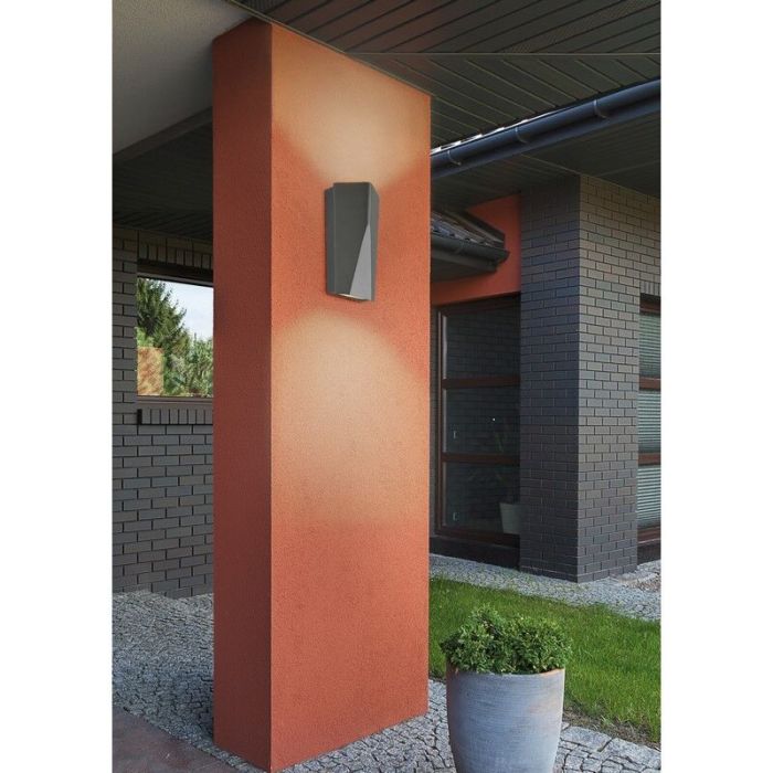 Antracit udendørslampe design, Sahl, 4,5W, 3000K LED, IP65